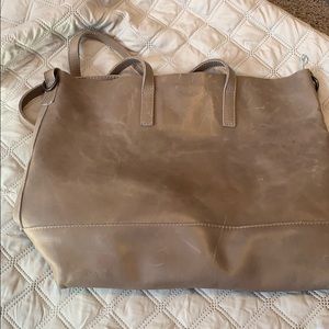 Vegan leather tote bag